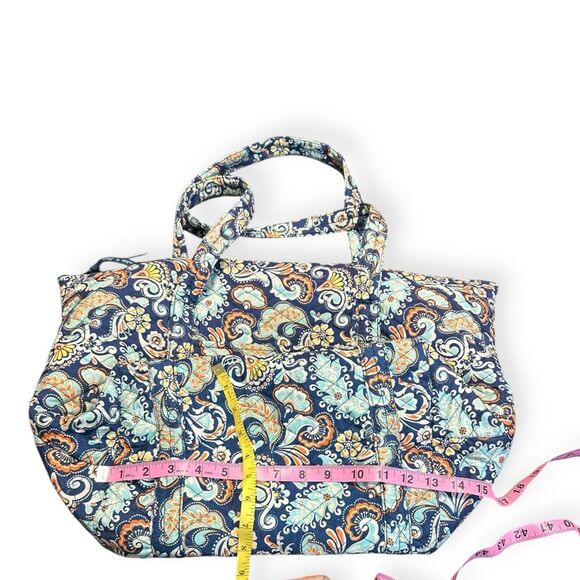 VERA BRADLEY Kaddie Libbie Quilted Paisley Weekender Travel Bag – Blue/Teal/Oran - Picture 3 of 6